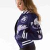 Pelle Pelle Women American Legend Blue Varsity Jacket