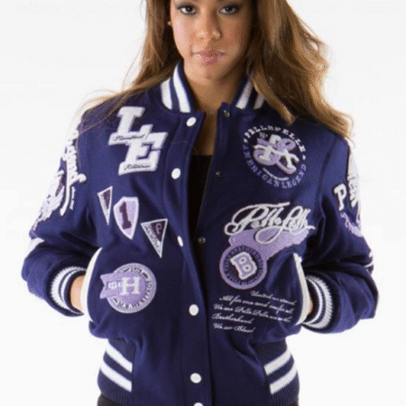 Pelle Pelle Women American Legend Blue Varsity Jacket