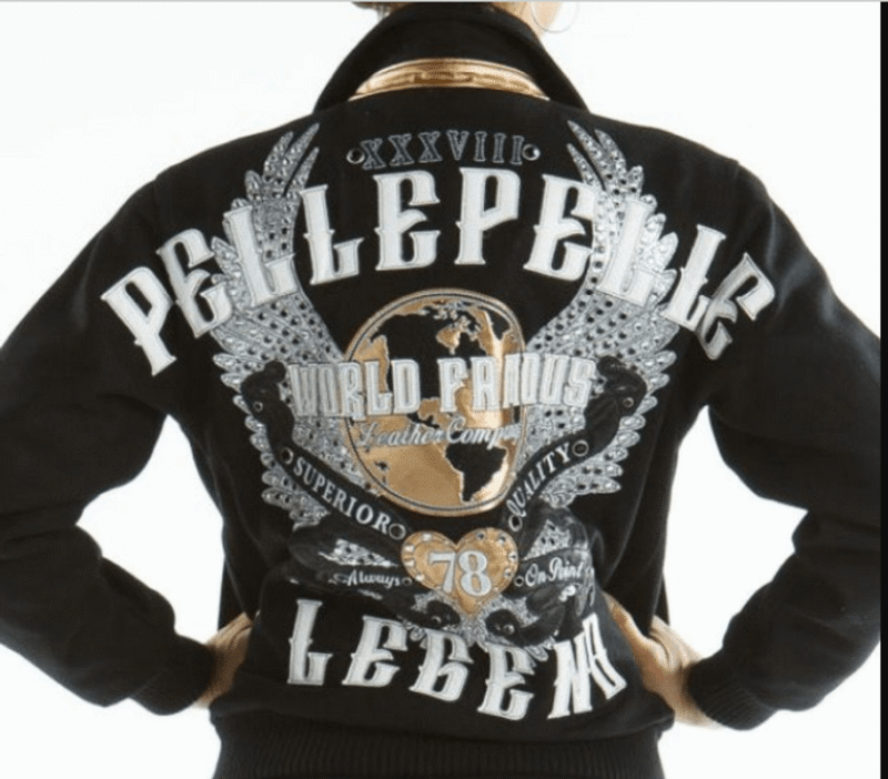 Pelle Pelle World Famous Legend Black Varsity Jacket