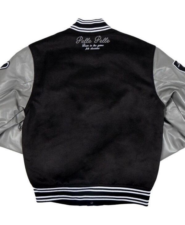 Pelle Pelle World Famous Wool Black Grey Varsity Jacket