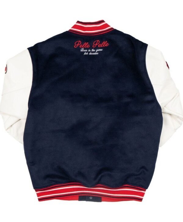 Pelle Pelle World Famous Wool and Leather Navy Varsity Jacket