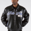 Pelle Pelle World Tour Black Plush Metallic Jacket