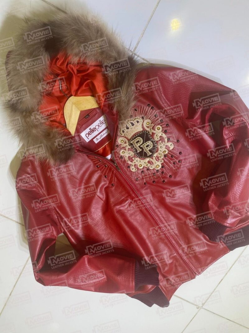 Pelle pelle women red leather jacket scaled 1