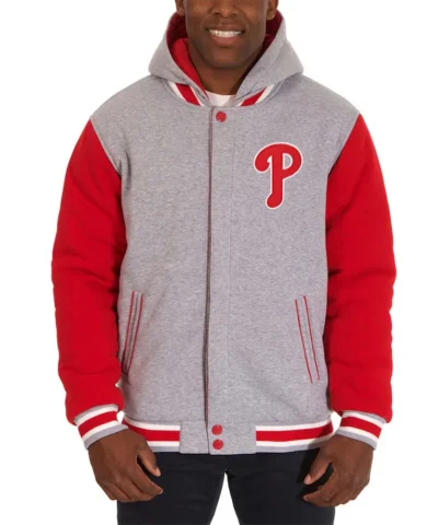 Philadelphia Phillies Gray and Red Hoodie