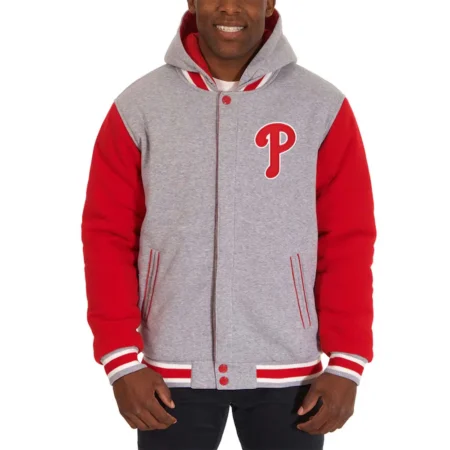 Philadelphia Phillies Gray and Red Hoodie