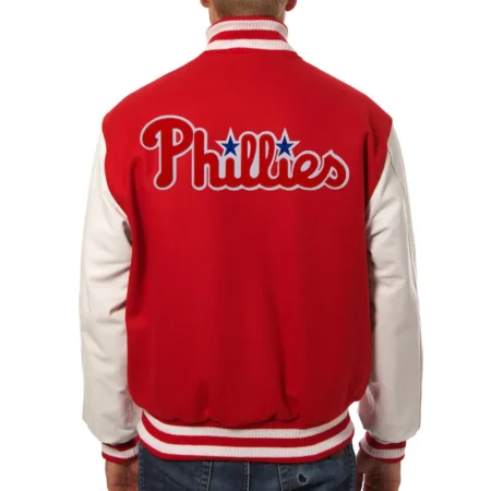 Philadelphia Phillies Letterman Red and White Jackets
