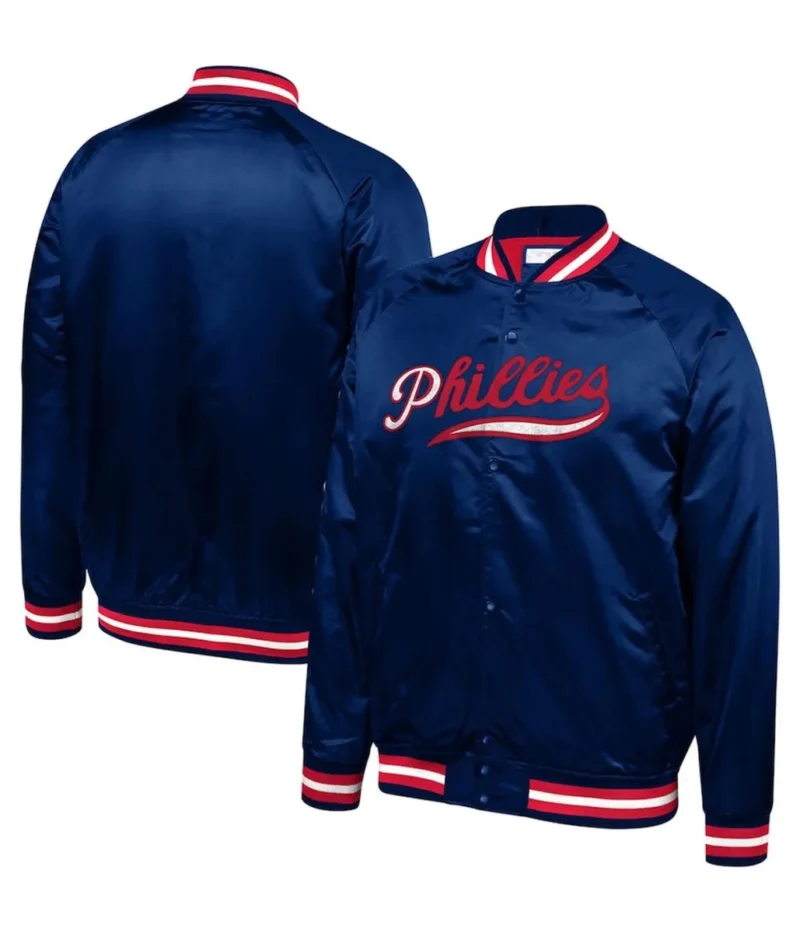 Philadelphia Phillies Navy Blue Satin Jacket