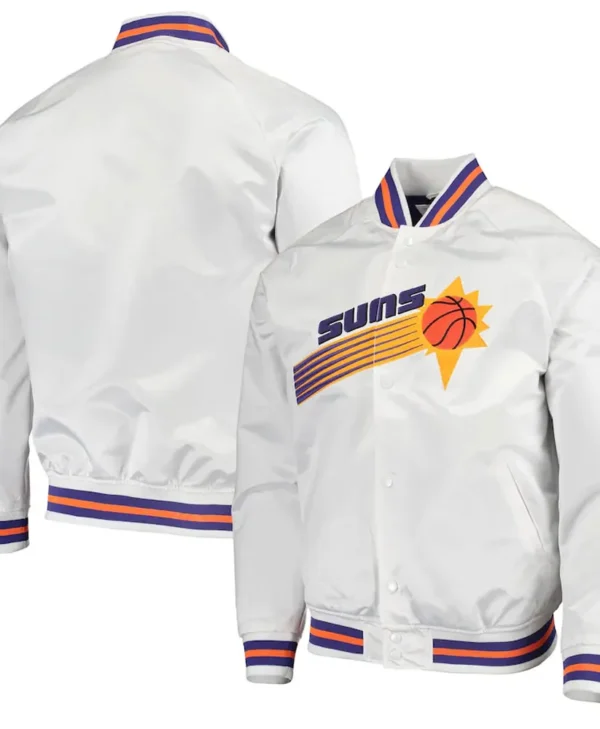 Phoenix Suns Hardwood Classics Satin White Jacket