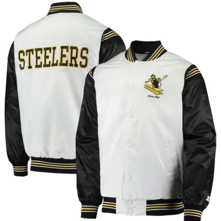 Pittsburgh Steelers Historic Renegade White and Black Jacket