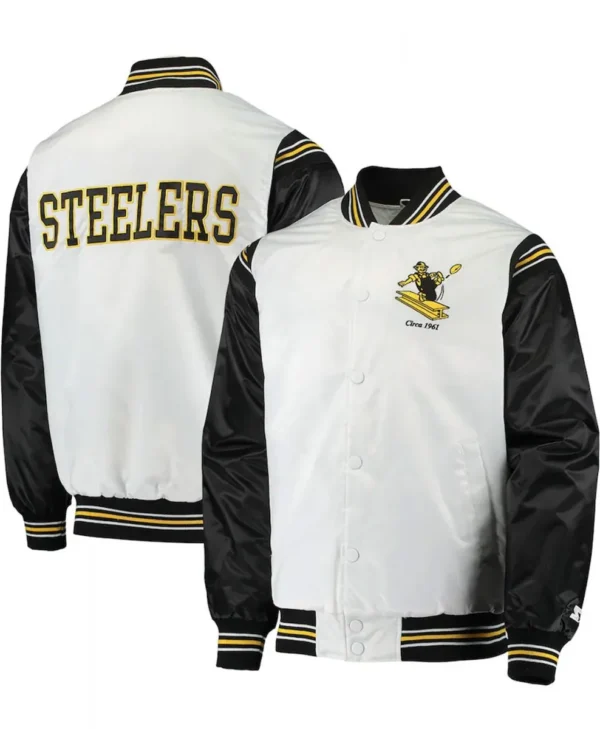 Pittsburgh Steelers Historic Renegade White and Black Jacket