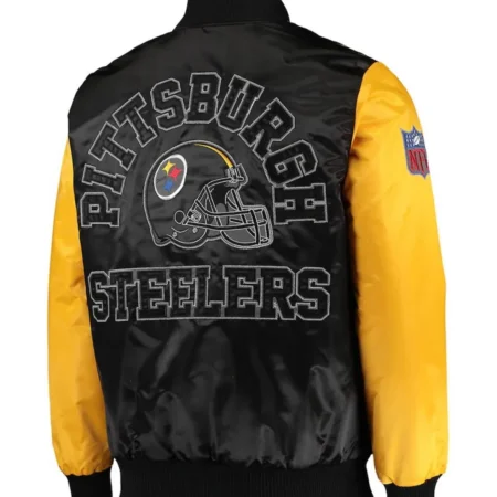 Pittsburgh Steelers Satin Black and Yellow Jackets