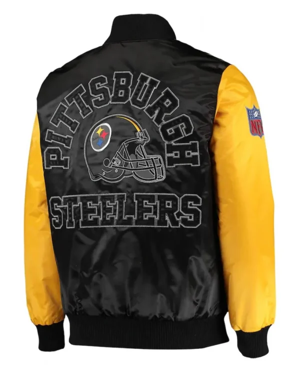 Pittsburgh Steelers Satin Black and Yellow Jackets