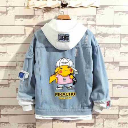 Pokemon Harajuku Kawaii Blue Denim Jacket