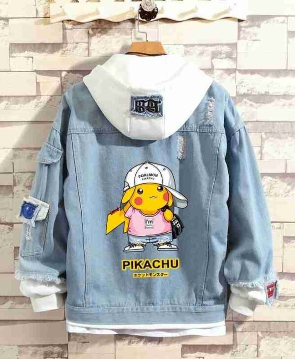 Pokemon Harajuku Kawaii Blue Denim Jacket