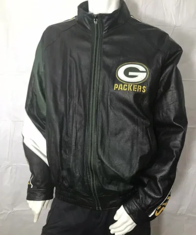 Pro Player NFL Green Bay Packers Black Leather Jacket