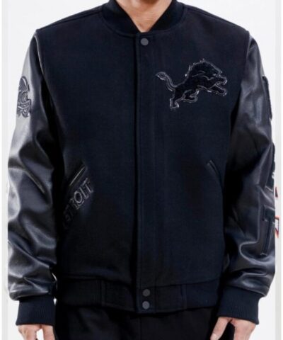 Pro Standard Detroit Lions Varsity Black Jacket