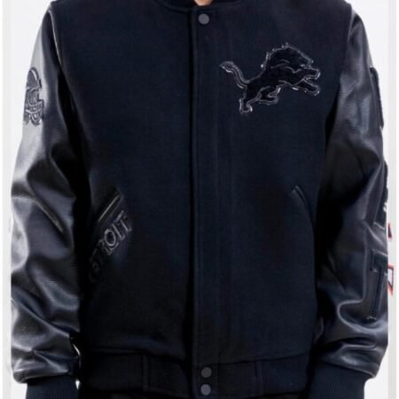 Pro Standard Detroit Lions Varsity Black Jacket