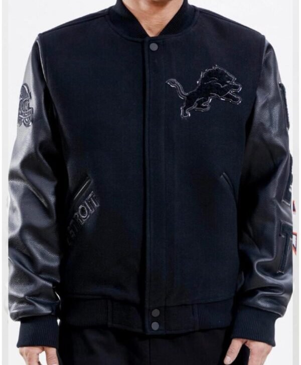 Pro Standard Detroit Lions Varsity Black Jacket