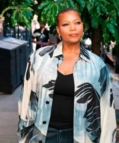 Queen Latifah The Equalizer S05 Palm Leaf Print Cotton Coat For Sale