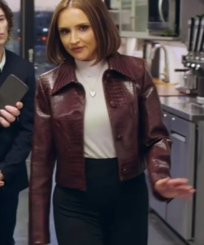 Rachael Cook Sisterhood Inc Crocodile Brown Jacket For Sale