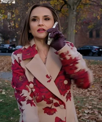 Rachael Leigh Cook Sisterhood Inc Floral Wool Coat