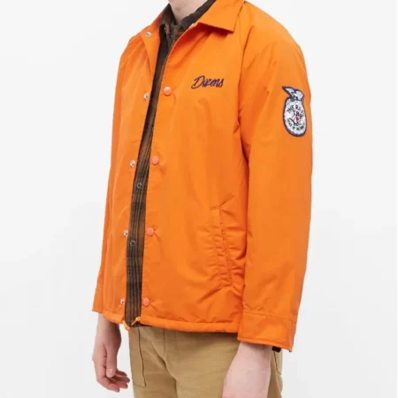 Rats Coach Full Snap Orange Jacket