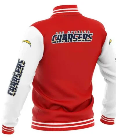 Red Los Angeles Chargers NFL Baseball Varsity Jackets