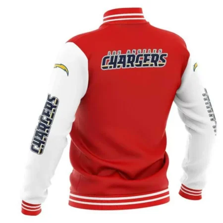 Red Los Angeles Chargers NFL Baseball Varsity Jackets