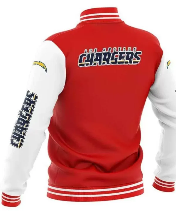 Red Los Angeles Chargers NFL Baseball Varsity Jackets
