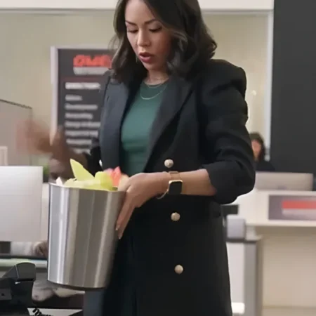 Return to Office Janel Parrish Black Blazer Front 1