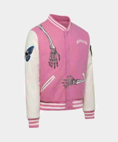 Rod Godspeed Pink Skull Varsity Jacket