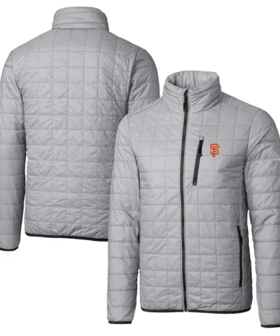 SF Giants Puffer Full Zip Grey Jacket