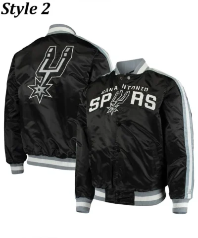 San Antonio Spurs Black Satin Jacket