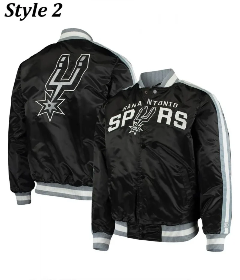 San Antonio Spurs Black Satin Jacket