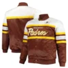 San Diego Padres Full Snap Satin Coaches Jacket