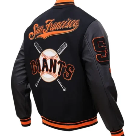 San Francisco Giants Letterman Wool Varsity Jacket Back