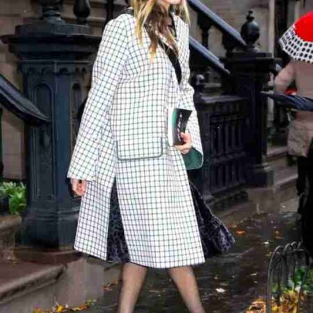 Sarah Jessica Parker Checkered Coat