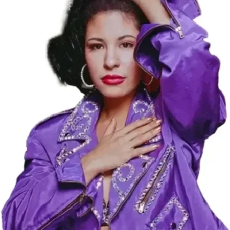 Selena Quintanilla Purple Motorcycle Leather Jacket 1