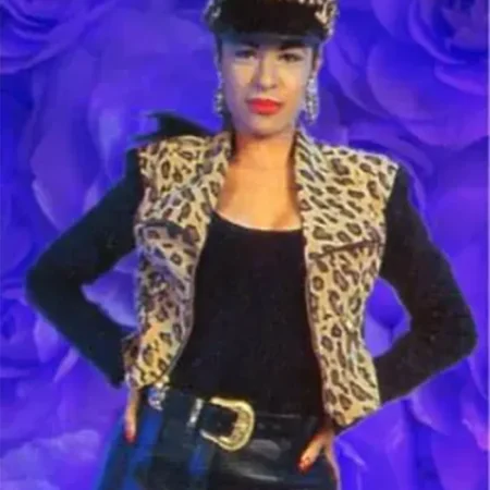 Selena Quintanilla Singer Leopard Cheetah Print Jacket 1