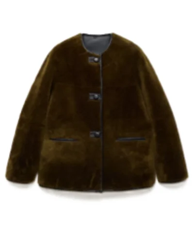 Shantel VanSanten FBI Most Wanted S06 Fur Brown Jacket Front