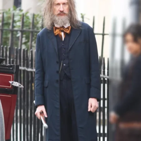 Sherlock Daughter S01 David Thewlis Blue Long Coat