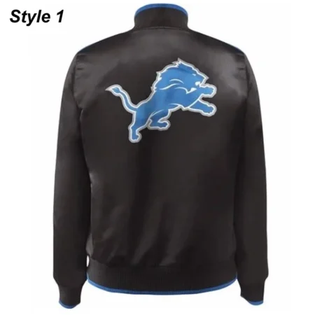 Show Time Detroit Lions Satin Black Jackets