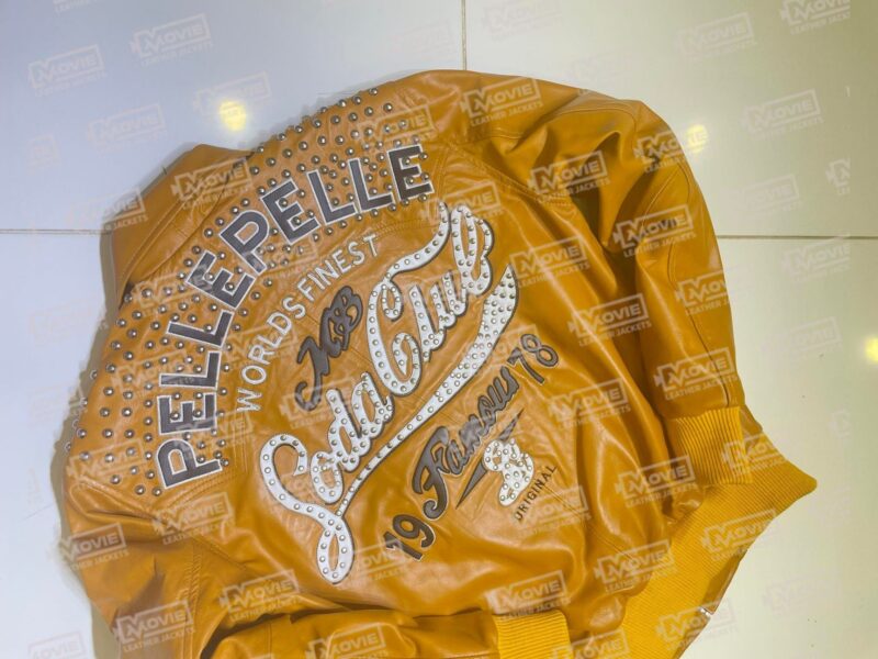Soda Club Yellow Pelle Pelle Jacket scaled 1