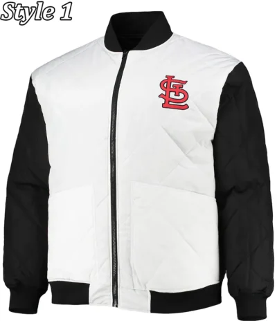St. Louis Cardinals White Black Jacket