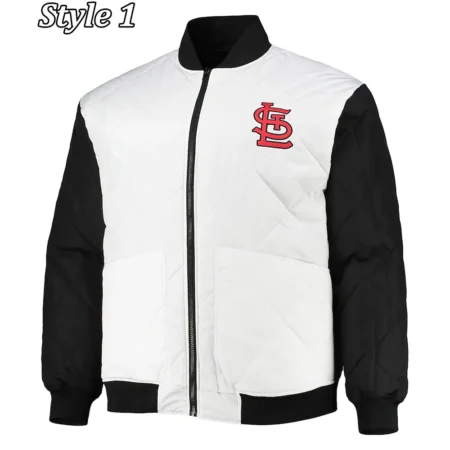 St Louis Cardinals White Black Jacket