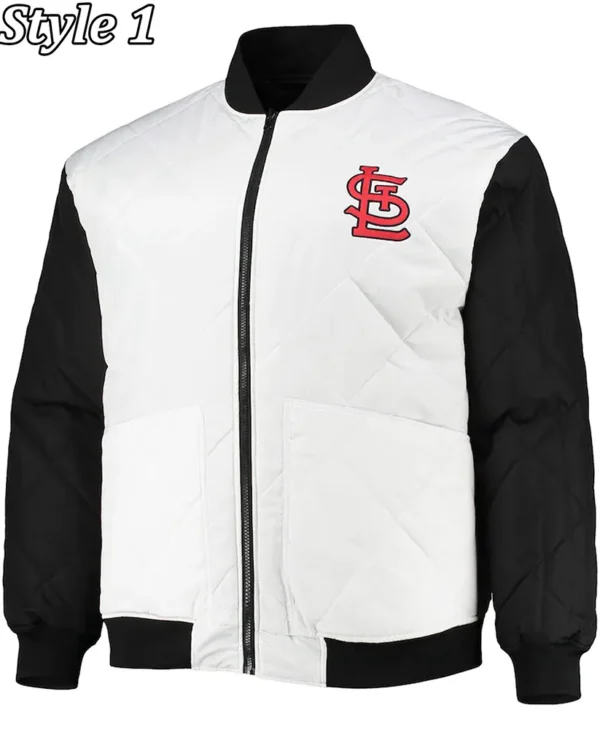 St Louis Cardinals White Black Jacket