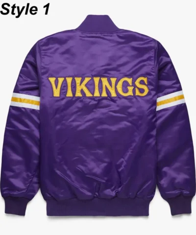 Starter Bomber Minnesota Vikings Purple Jacket