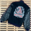 Streetwear Vintage Woolen Varsity Black Jacket