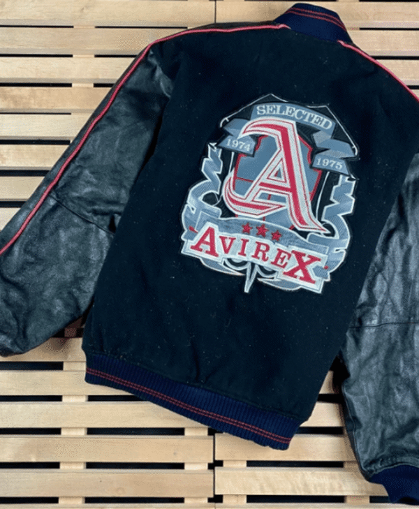 Streetwear Vintage Woolen Varsity Black Jacket
