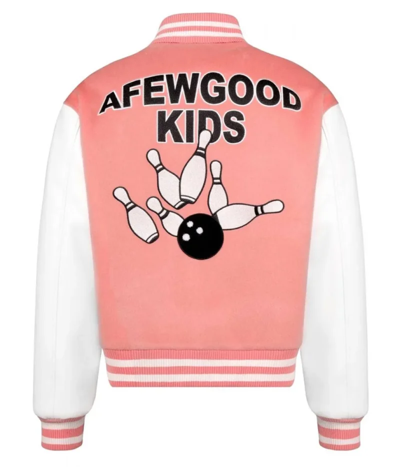 Strike A Few Good Kids Varsity White Pink Jackets
